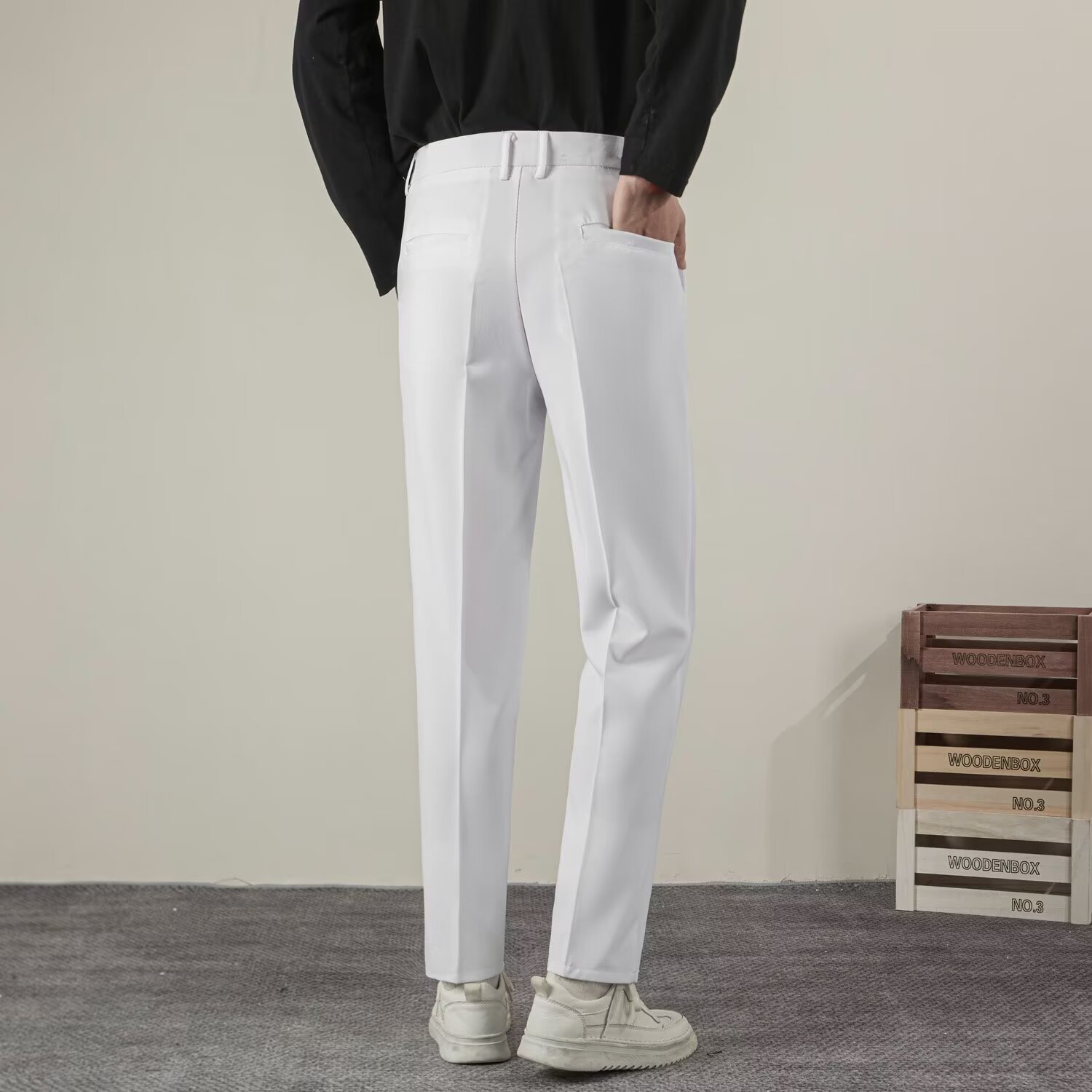 Pantalones rectos de Color sól - Summer Clothing Brands reseña y precio